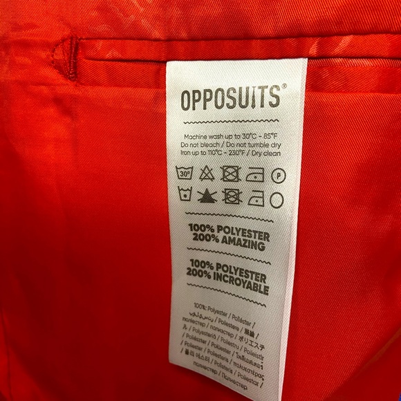 OPPOSUITS Christmas Blazer Gingerbread Men, Reindeer, & Holly Men’s Sz M US38-40 - Picture 8 of 9